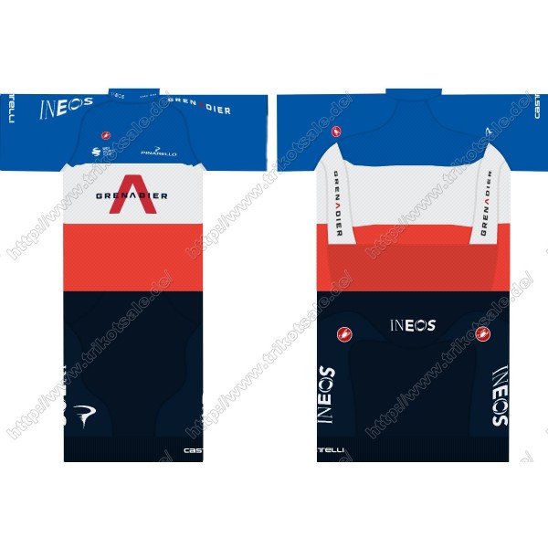 Team INEOS Grenadier 2021 UCI World Champion Fahrradbekleidung Satz Fahrradtrikot Kurzarm Trikot Und Kurz Radhose ROHRS