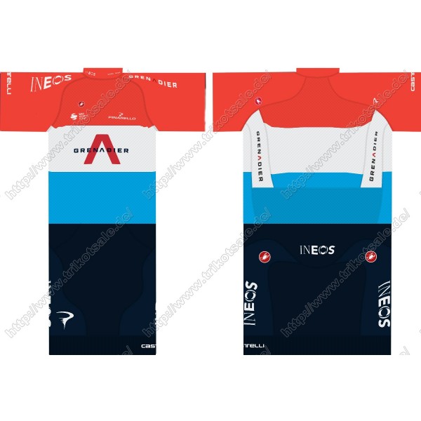 Team INEOS Grenadier 2021 UCI World Champion Fahrradbekleidung Satz Fahrradtrikot Kurzarm Trikot Und Kurz Radhose PJYEP