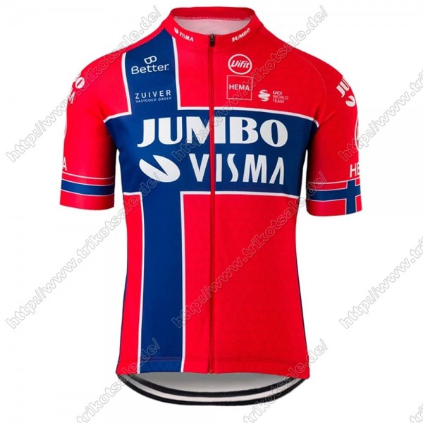 Jumbo Visma 2021 Norway Fahrradtrikot Radsport XNAYI