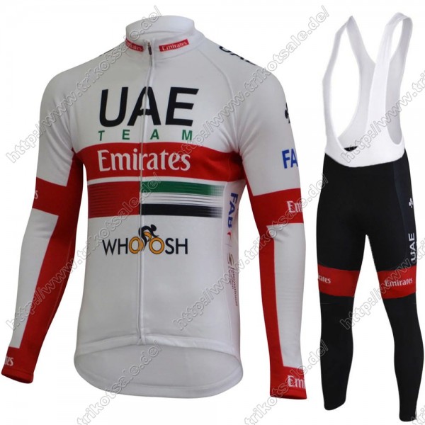 UAE EMIRATES Pro Team 2021 Fahrradbekleidung Radtrikot Langarm+Lang Trägerhose ZEBJL