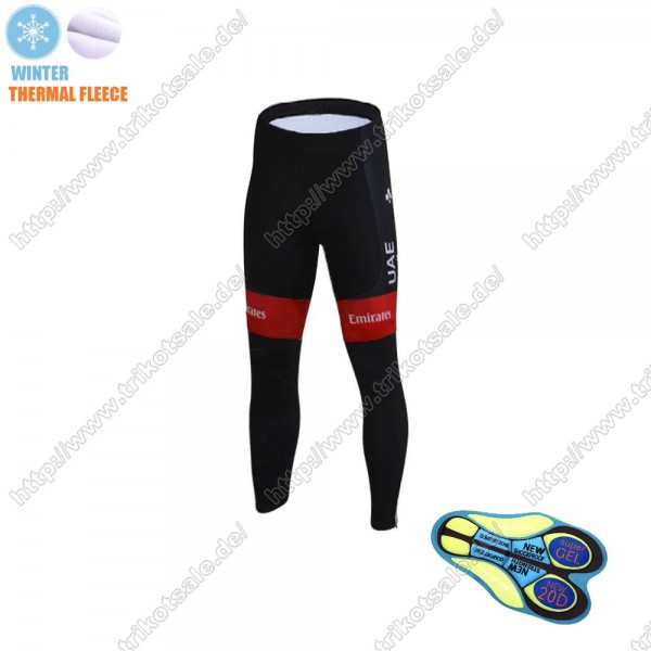 UAE EMIRATES Winter Thermal Fleece Pro Team 2021 Lang Trägerhose Online ZGIBI