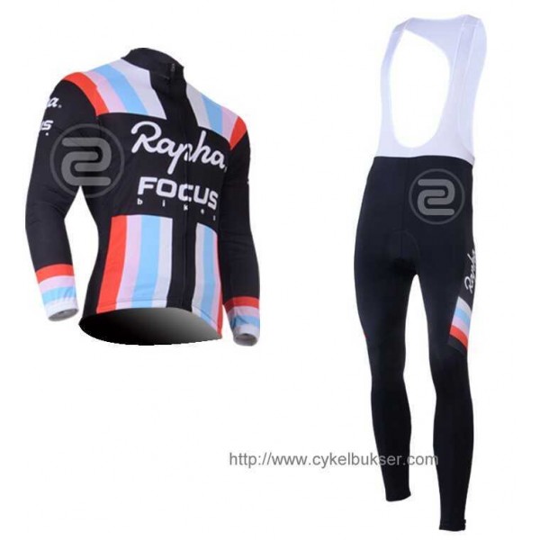 Teams Rapha Focus Fahrradbekleidung Radtrikot Langarm+Lang Trägerhose VKK6F