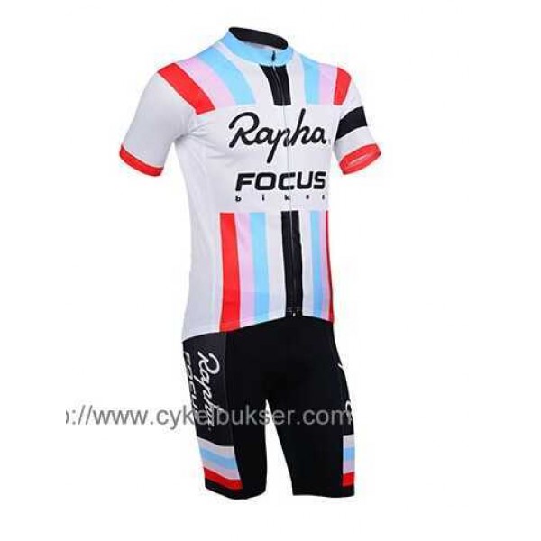 Teams Rapha Focus Radbekleidung Radtrikot Kurzarm und Fahrradhosen Kurz weiß Z5J59