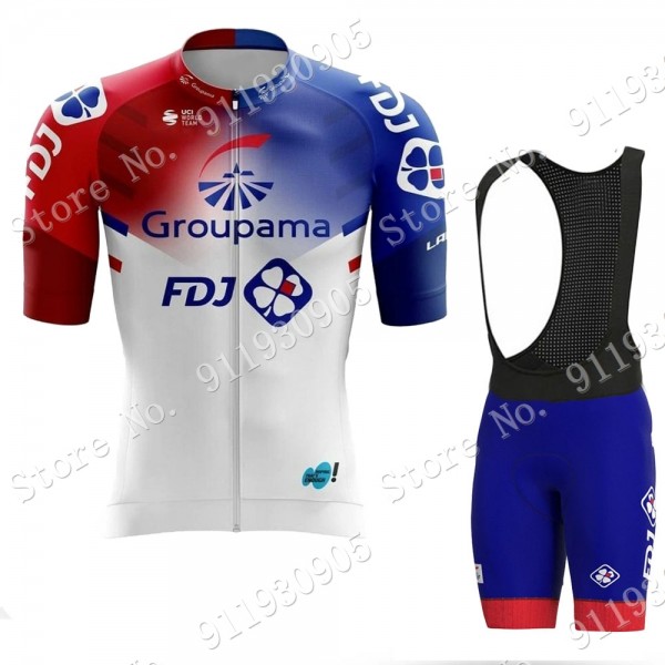 FDJ Pro Team 2021 Fahrradbekleidung Radteamtrikot Kurzarm+Kurz Radhose Kaufen 1 wJAiD