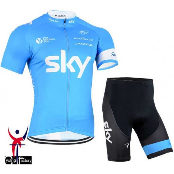 2015 Sky Fahrradbekleidung trikot Kurzarm+Kurz Radhose 5Z36C