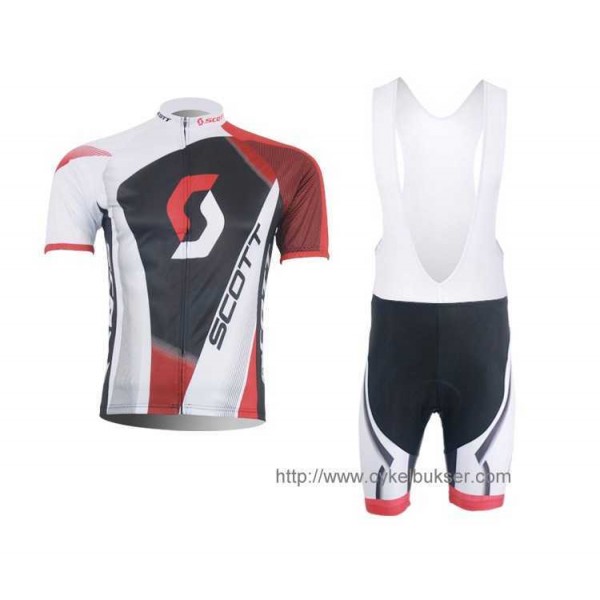 Scott RC Pro Fahrradbekleidung Radteamtrikot Kurzarm+Kurz Radhose Kaufen weiß Schwarz Rot FN9OB