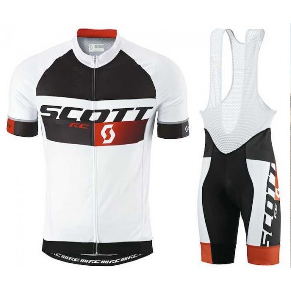 2015 Scott RC Pro Schwarz-weiß-Rot Fahrradbekleidung Radteamtrikot Kurzarm+Kurz Radhose Kaufen 9R5LW