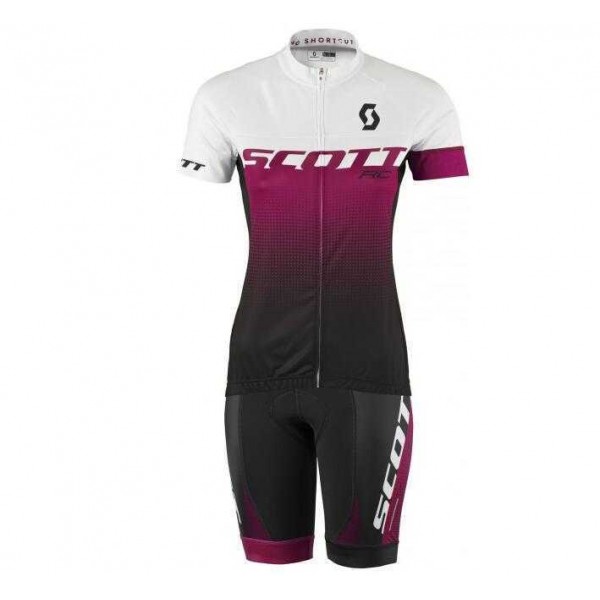 2016-2017 Scott RC Fahrradbekleidung Radteamtrikot Kurzarm+Kurz Radhose Kaufen purper AB1OY