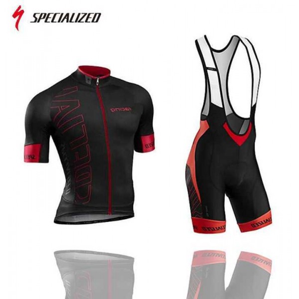 2016 Team Specialized Fahrradbekleidung Radteamtrikot Kurzarm+Kurz Radhose Kaufen Schwarz Rot L0AZR