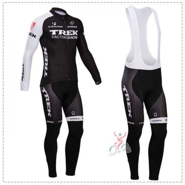 Trek 2014 Fahrradbekleidung Radtrikot Langarm+Lang Trägerhose Schwarz JNWS6