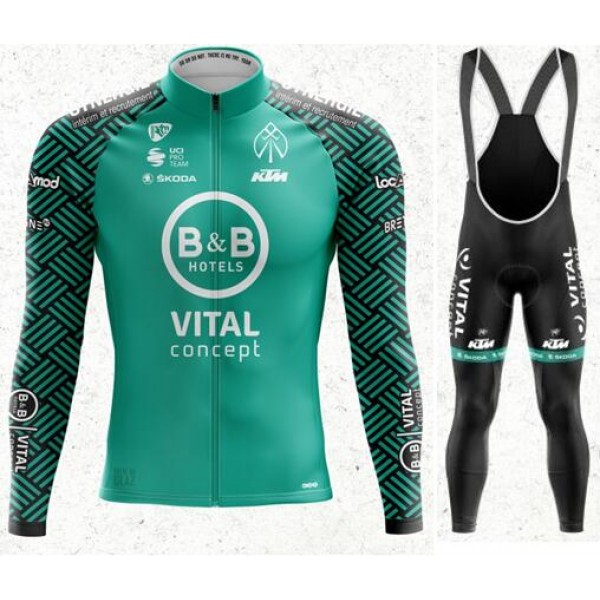 VITAL CONCEPT 2020 Fahrradbekleidung Radtrikot langarm+Trägerhose lang