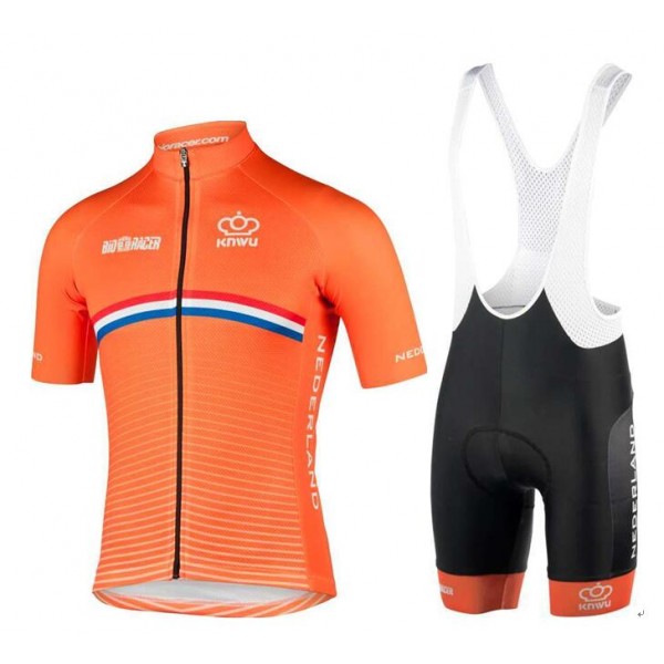 NIEDERLANDE 2020 Set Radtrikot kurzarm+Trägerhose BIORACER Radsport-National-Team