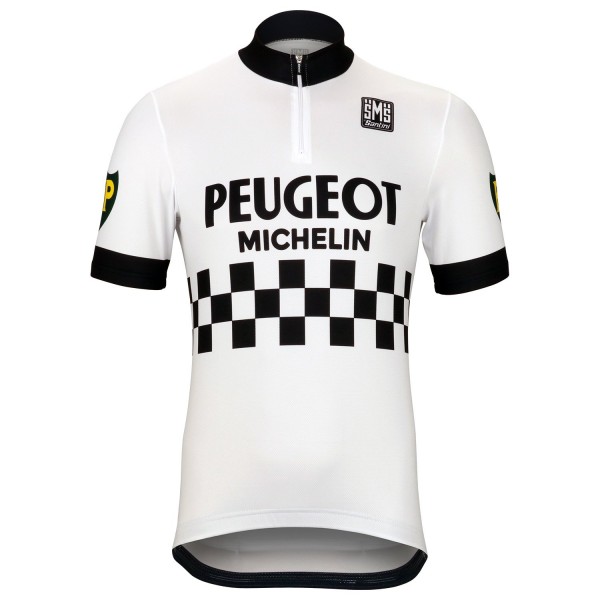 PEUGEOT BP MICHELIN white Fahrradbekleidung Radtrikot B0C01