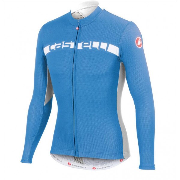 2016 Castelli Prologo 4.0 Fahrradbekleidung Radtrikot Langarmen blau 63HKY