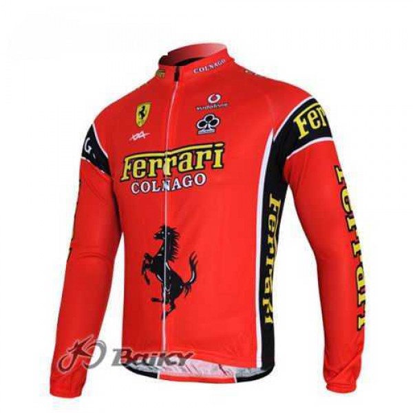 Ferrari Colnago Pro Team Radtrikot Langarm Rot CZHKJ