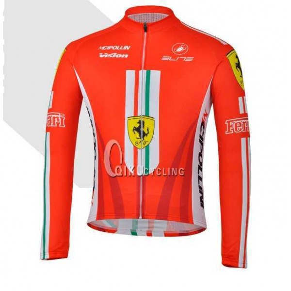 Ferrari Teams Castelli Cipollini Fahrradbekleidung Radtrikot Langarmen DLNFW