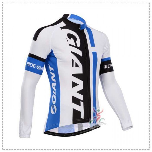 Giant 2014 Fahrradbekleidung Radtrikot Langarm blau weiß 9U5Z2