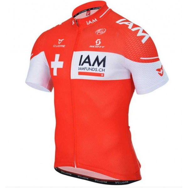 2015 IAM Fahrradtrikot Radsport Rot ER9C1