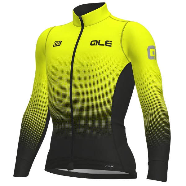 Ale PRS Dots DWR-gelb Fahrradbekleidung Radtrikot Langarm 1OP2M