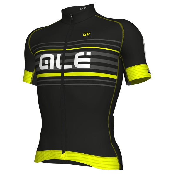 Ale Graphics PRR Salita-Schwarz gelb Fahrradbekleidung Radtrikot 8FI0N