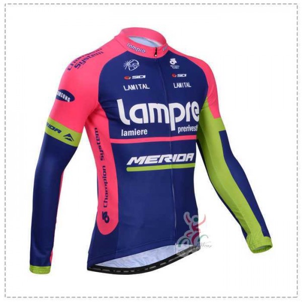 Lampre Merida 2014 Fahrradbekleidung Radtrikot Langarm 1YT1Y