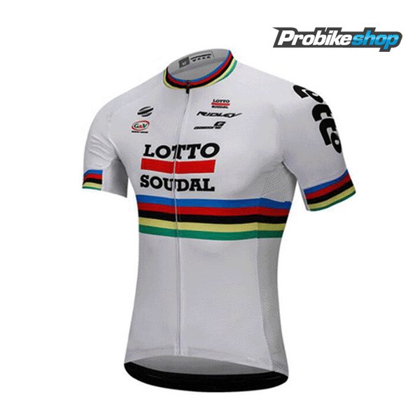 2018 Lotto Soudal weiß Fahrradbekleidung Radtrikot Langarm 4T6YH