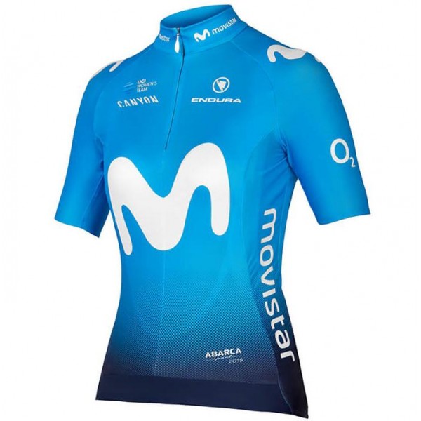 MOVISTAR TEAM 2018 Dame Fahrradbekleidung Radtrikot BACKV