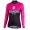 BIANCHI MILANO TERMENO Damen Schwarz/pink Fahrradbekleidung Radtrikot Langarm AUZMN