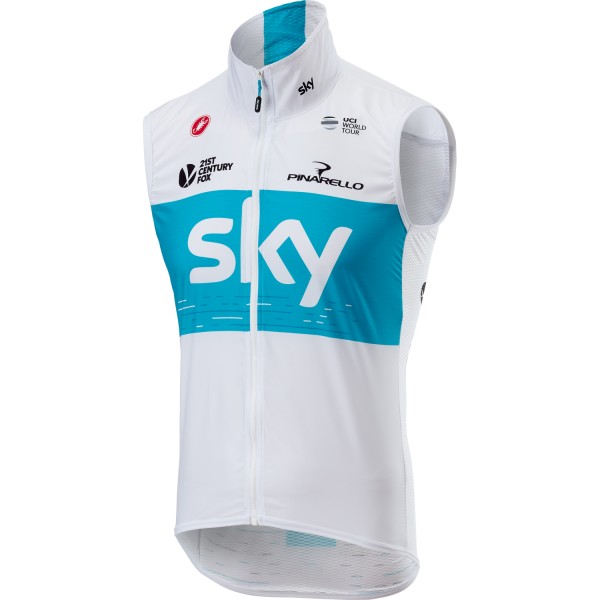 TEAM SKY 2018 weiß Windstopper Vest 6KY4H