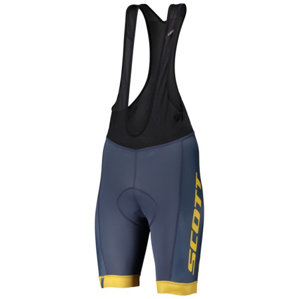 SCOTT RC TEAM Kurz Trägerhose nightfall blue/ochre yellow 364HD