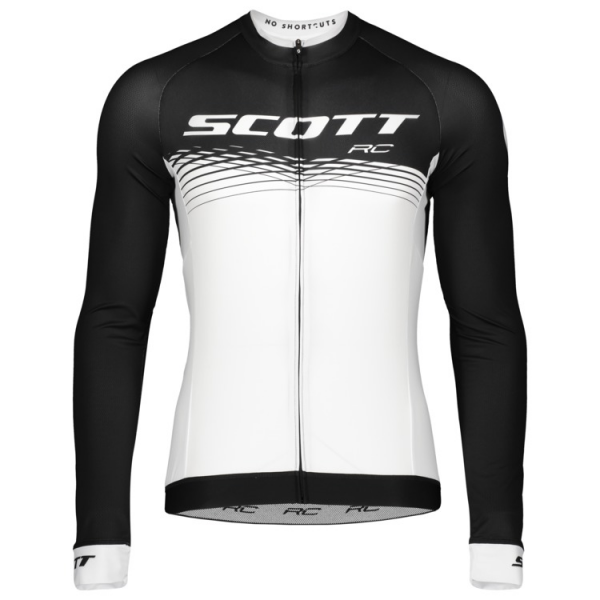 SCOTT RC PRO Fahrradbekleidung Radtrikot Langarm black/white 9I979