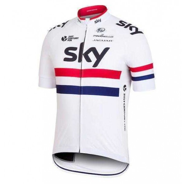 2016 SKY Pro Fahrradtrikot Radsport weiß Rot 9J5P1