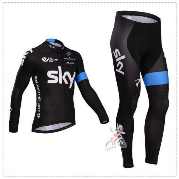 Sky 2014 Fahrradbekleidung Set Langarmtrikot+Lange Radhose DLX07