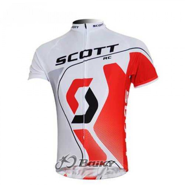 Scott Racing Teams Fahrradtrikot Radsport weiß Rot D3K43