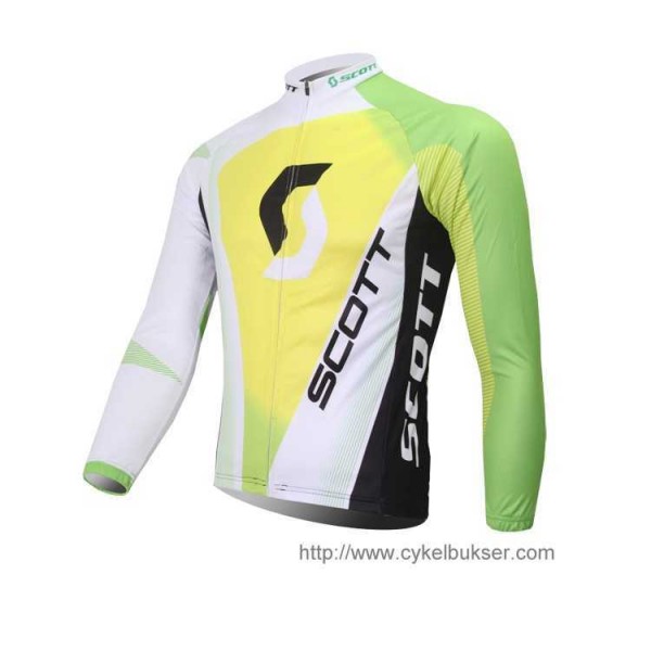 SCOTT RC Pro Fahrradbekleidung Radtrikot Langarmen grün gelb 7NV5Z