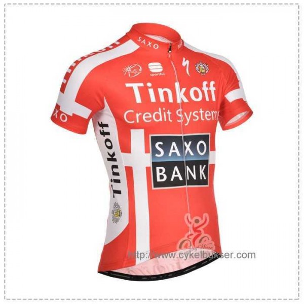 Teams Saxo Tinkoff 2014 Fahrradtrikot Radsport Rot 46AH7