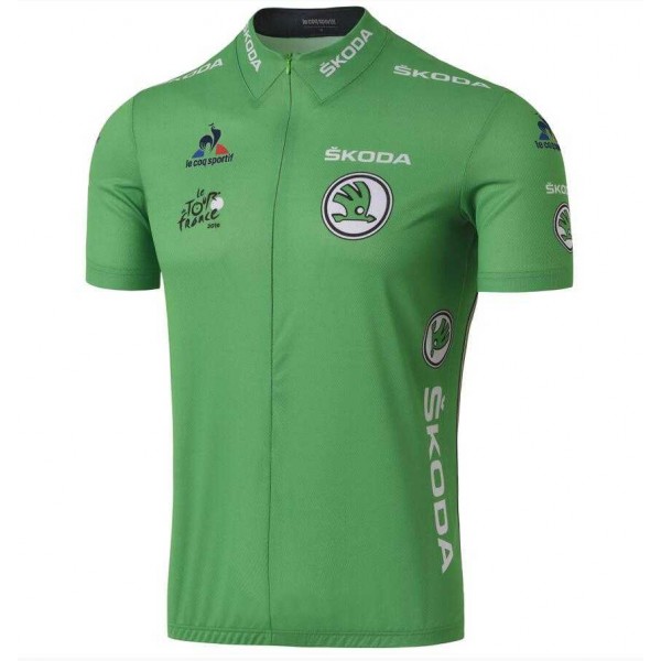 2016 SKODA TOUR DE FRANCE Fahrradtrikot Radsport grün 9M9XB