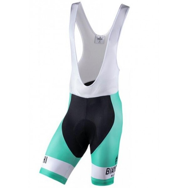 BIANCHI MILANO Pelau Trägerhose kurz Schwarz/Grün