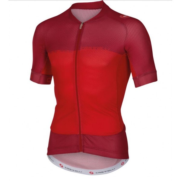2016 Castelli Aero Fahrradbekleidung Radtrikot Rot NDVFU