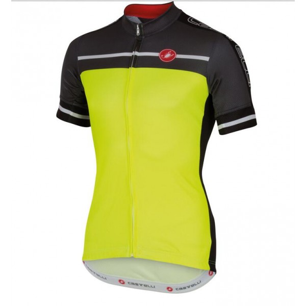 2016 Castelli Velocissimo Fahrradbekleidung Radtrikot gelb WGQIJ