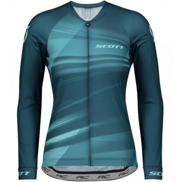 Damen SCOTT RC Pro 2020 Radtrikot langarm Blau