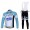 Omega Pharma Quick Step Pro Team Fahrradbekleidung Set Langarmtrikot+Lange Trägerhose blau weiß LYCXM