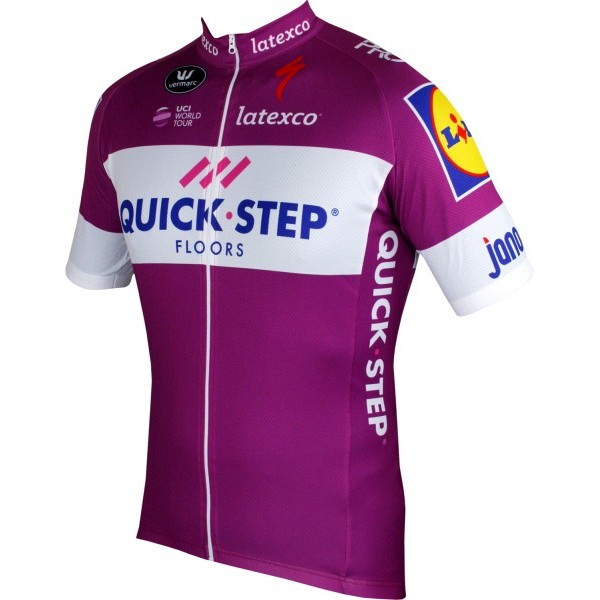 Quick-Step Floors 2018 Tour Special Edition purper Fahrradbekleidung Radtrikot MLD2I