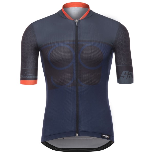 Santini Sleek 99 grijs Fahrradbekleidung Radtrikot ZUU7O