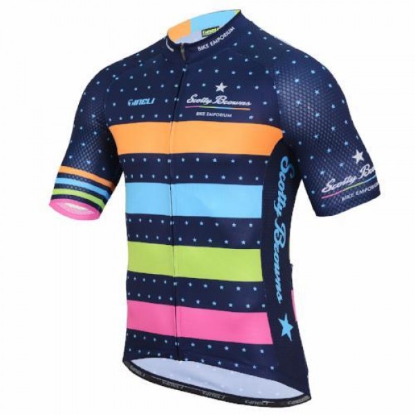 Scotty Browns The Keagan Tribute- Blue Stars Fahrradbekleidung Radtrikot YUE2F