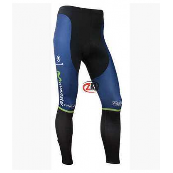 Movistar 2014 Lange Fahrradhose blau Schwarz VCAZC