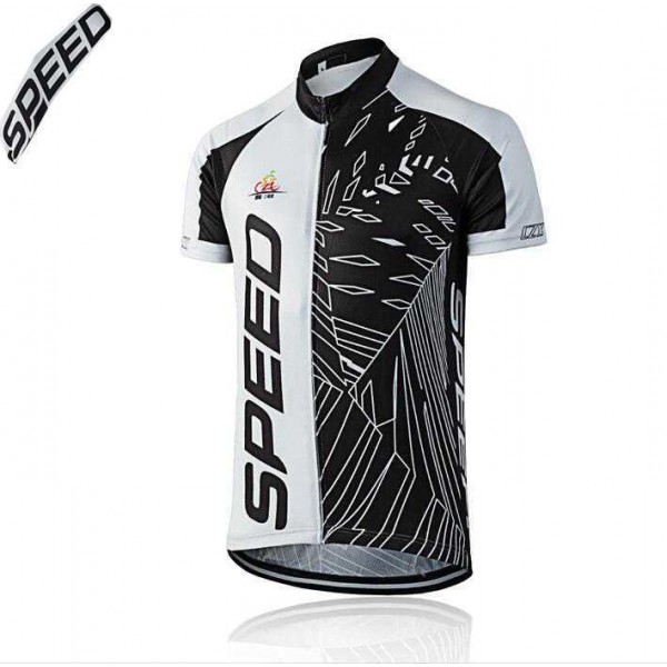 2016 Speed Fahrradtrikot Radsport Schwarz weiß QFMNW