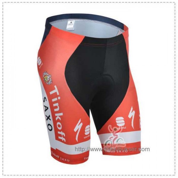 Teams Saxo Tinkoff 2014 Kurz Radhose Rot O2076