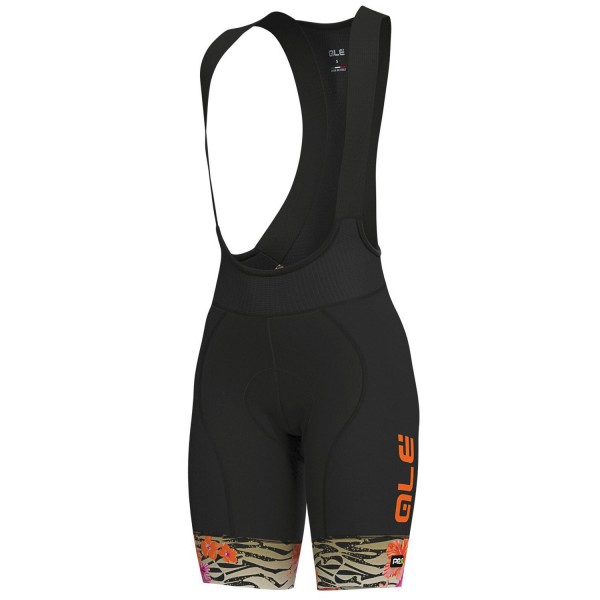 Damen Ale Graphic PRR Savana-Schwarz oranje Kurz Trägerhose VXKSU