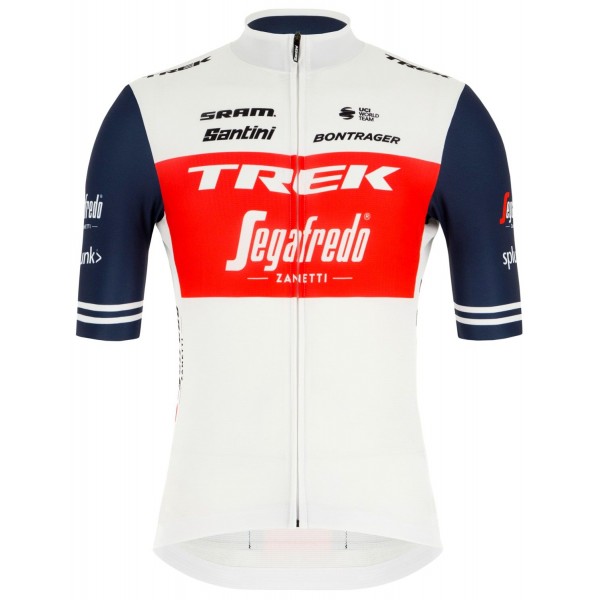 TREK-SEGAFREDO 2020 Radtrikot kurzarm langer Reißverschluss SANTINI Radsport-Profi-Team